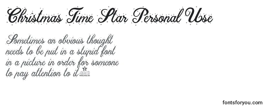Schriftart Christmas Time Star Personal Use