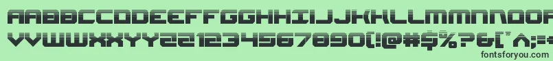 Gearheadhalf Font – Black Fonts on Green Background