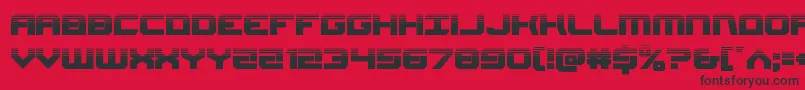 Шрифт Gearheadhalf – чёрные шрифты на красном фоне