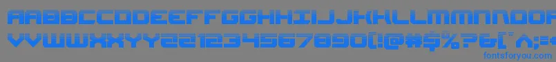 Gearheadhalf Font – Blue Fonts on Gray Background