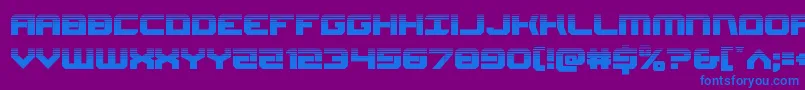 Шрифт Gearheadhalf – синие шрифты на фиолетовом фоне