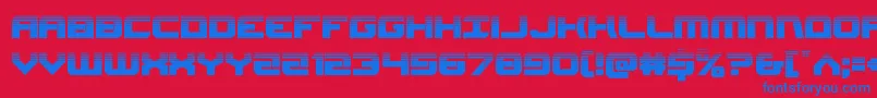 Gearheadhalf Font – Blue Fonts on Red Background