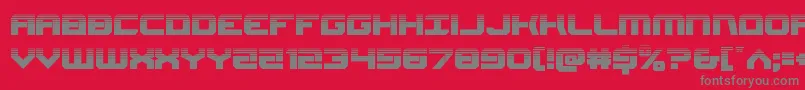 Gearheadhalf Font – Gray Fonts on Red Background