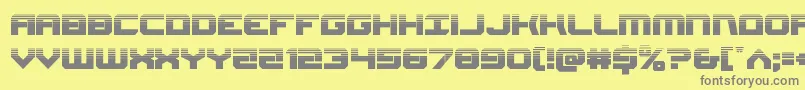 Шрифт Gearheadhalf – серые шрифты на жёлтом фоне