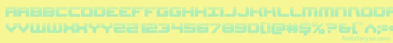 Gearheadhalf Font – Green Fonts on Yellow Background