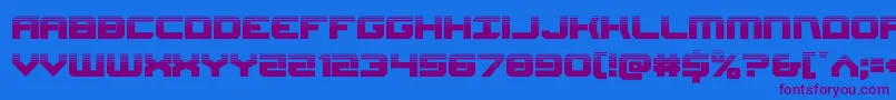 Шрифт Gearheadhalf – фиолетовые шрифты на синем фоне