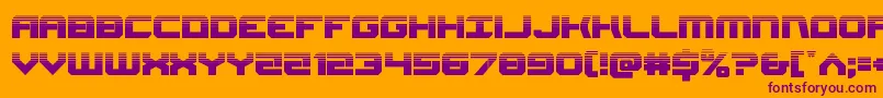 Gearheadhalf Font – Purple Fonts on Orange Background