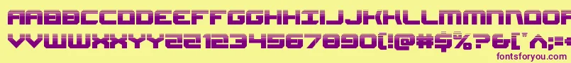 Gearheadhalf Font – Purple Fonts on Yellow Background