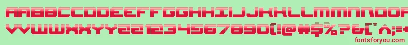 Gearheadhalf Font – Red Fonts on Green Background