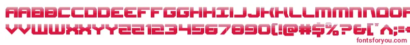 フォントGearheadhalf – 白い背景に赤い文字