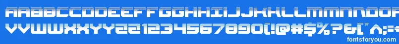 Шрифт Gearheadhalf – белые шрифты на синем фоне