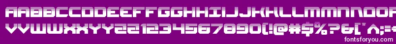 フォントGearheadhalf – 紫の背景に白い文字