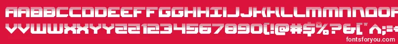 Gearheadhalf-fontti – valkoiset fontit punaisella taustalla