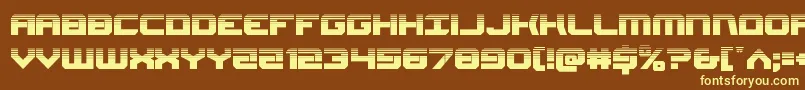 Gearheadhalf Font – Yellow Fonts on Brown Background