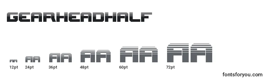 Gearheadhalf Font Sizes