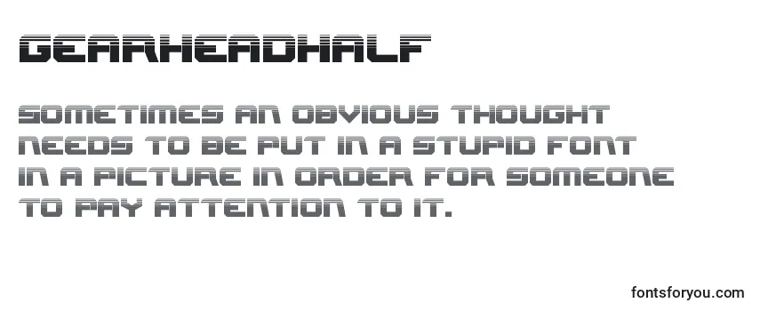 Gearheadhalf Font