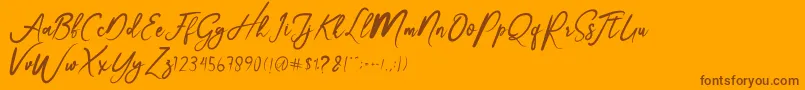 Christmas Font – Brown Fonts on Orange Background