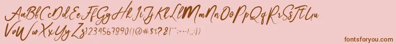 Christmas Font – Brown Fonts on Pink Background