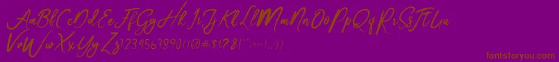 Christmas Font – Brown Fonts on Purple Background
