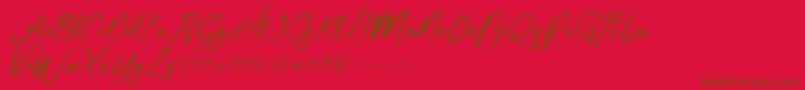 fuente Christmas – Fuentes Marrones Sobre Fondo Rojo
