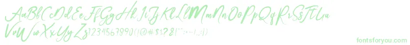 Christmas Font – Green Fonts on White Background