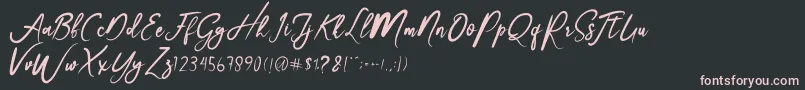 Christmas Font – Pink Fonts on Black Background