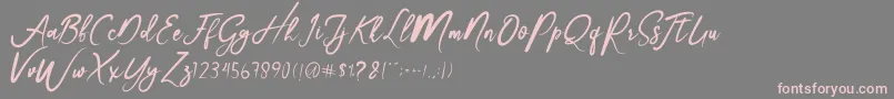 Christmas Font – Pink Fonts on Gray Background