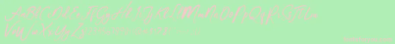 フォントChristmas – 緑の背景にピンクのフォント