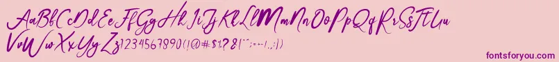 Christmas Font – Purple Fonts on Pink Background