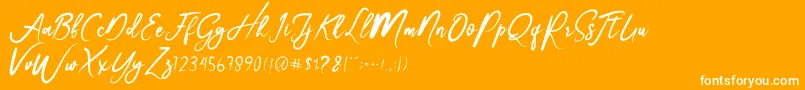 フォントChristmas – オレンジの背景に白い文字
