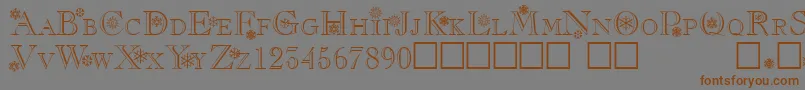 Christmas Font – Brown Fonts on Gray Background