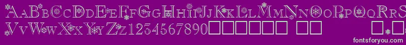 Christmas Font – Green Fonts on Purple Background