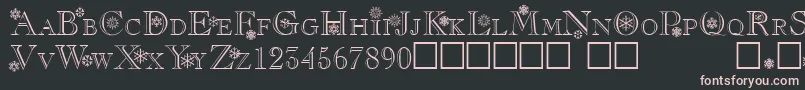 Шрифт Christmas – розовые шрифты на чёрном фоне