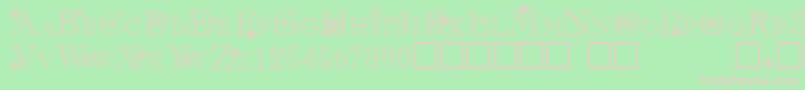Christmas Font – Pink Fonts on Green Background