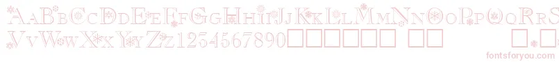 Christmas Font – Pink Fonts on White Background