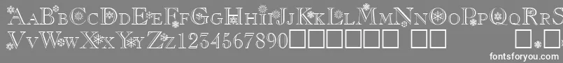 Christmas Font – White Fonts on Gray Background