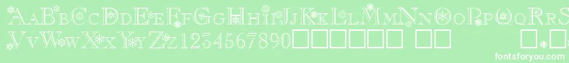 Christmas Font – White Fonts on Green Background