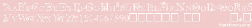 フォントChristmas – ピンクの背景に白い文字