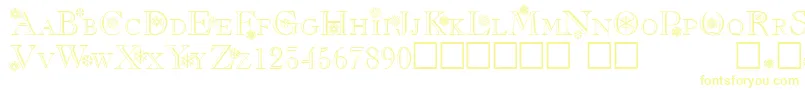 Christmas Font – Yellow Fonts on White Background