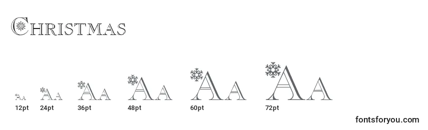 Размеры шрифта Christmas (123411)