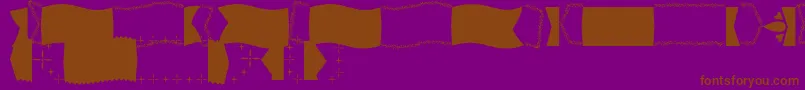 ChristmasBanner PERSONAL-fontti – ruskeat fontit violetilla taustalla