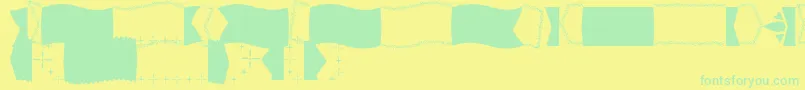 ChristmasBanner PERSONAL Font – Green Fonts on Yellow Background