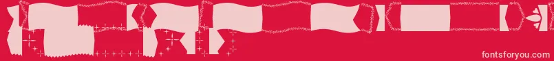 フォントChristmasBanner PERSONAL – 赤い背景にピンクのフォント