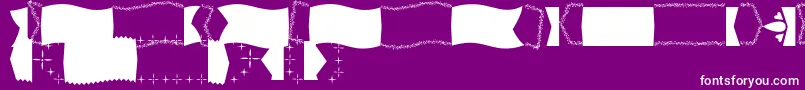 Police ChristmasBanner PERSONAL – polices blanches sur fond violet