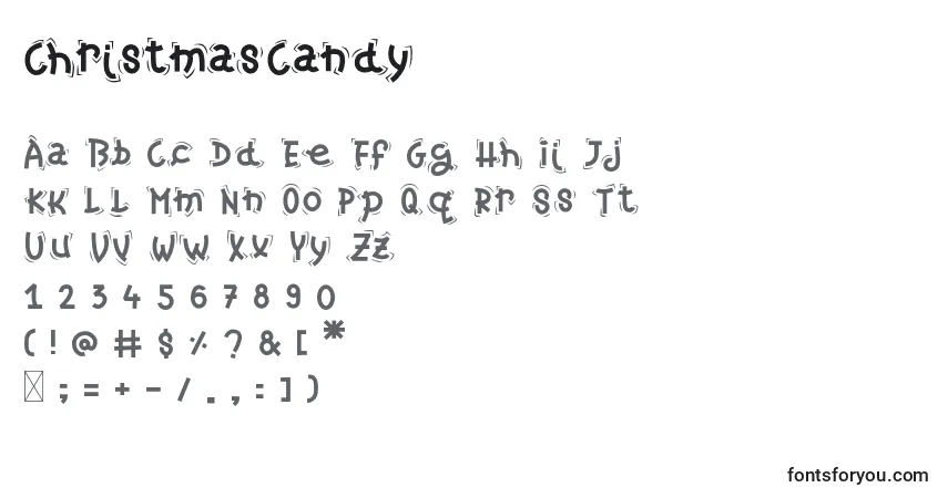 Fuente ChristmasCandy - alfabeto, números, caracteres especiales