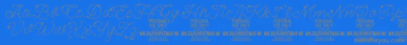 fuente ChristmasMiracle PERSONAL – Fuentes Grises Sobre Fondo Azul