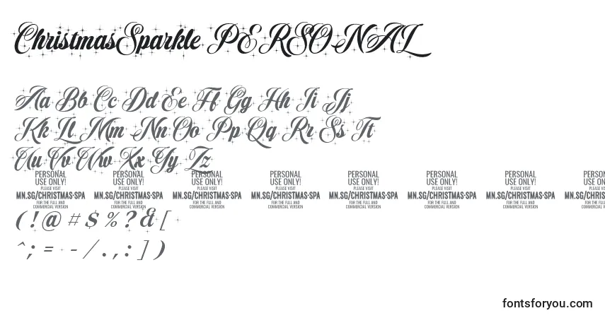 ChristmasSparkle PERSONAL Font – alphabet, numbers, special characters