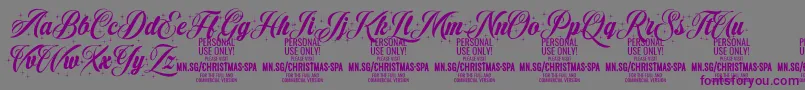 ChristmasSparkle PERSONAL Font – Purple Fonts on Gray Background
