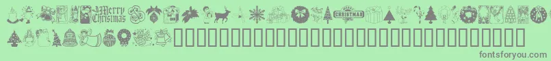 ChristmasTime Font – Gray Fonts on Green Background