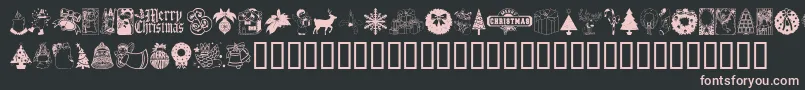 ChristmasTime Font – Pink Fonts on Black Background